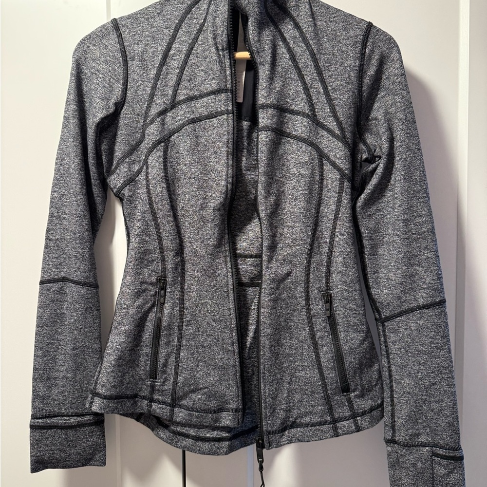 Lululemon Athletica Gray Utility Jacket with Curved Seams